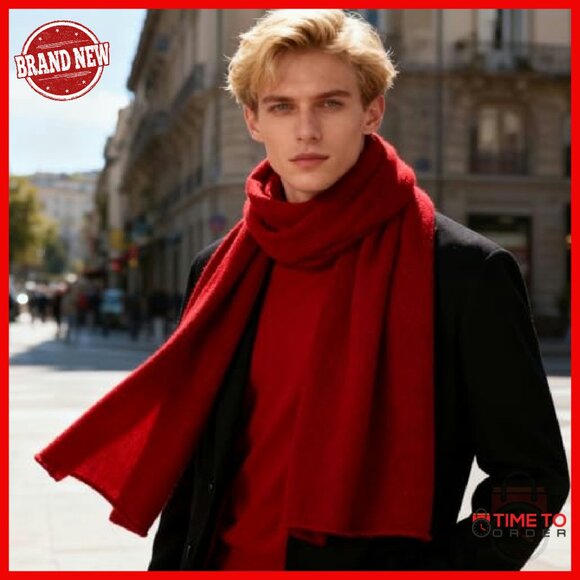 Luxury Yak Cashmere Wool Scarf 67x16 Extra Warm Winter Unisex Gift - Picture 3 of 8